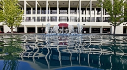 Powell Building reflecting pool - EKU Campus